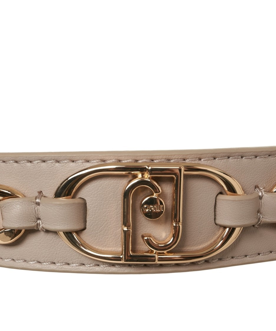 Liu Jo Half-Moon Leather Handbag With Chain Strap