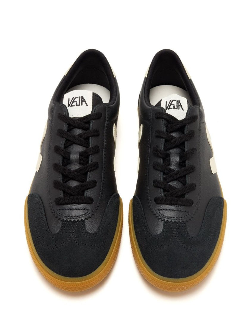 Veja Black Vitello Leather Sneakers