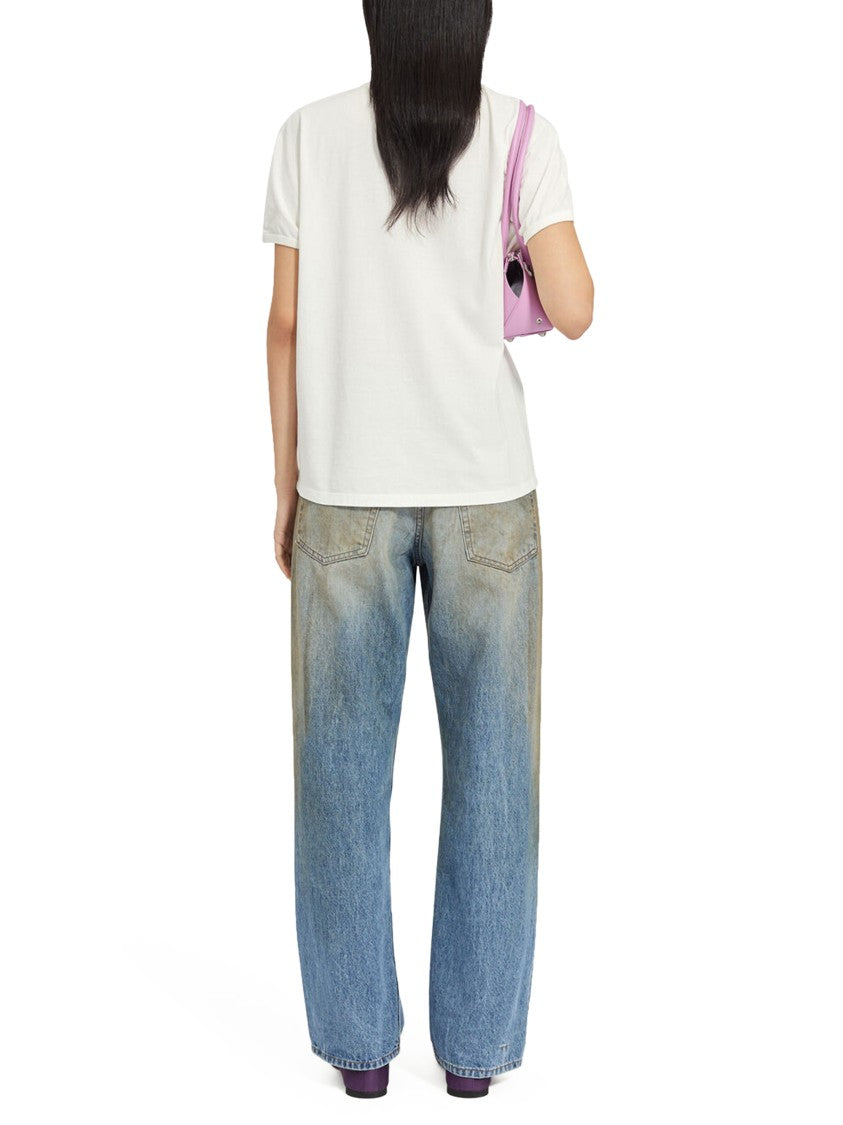 Mm6 By Maison Margiela Short-Sleeve Relaxed Fit T-Shirt With Bold Lettering