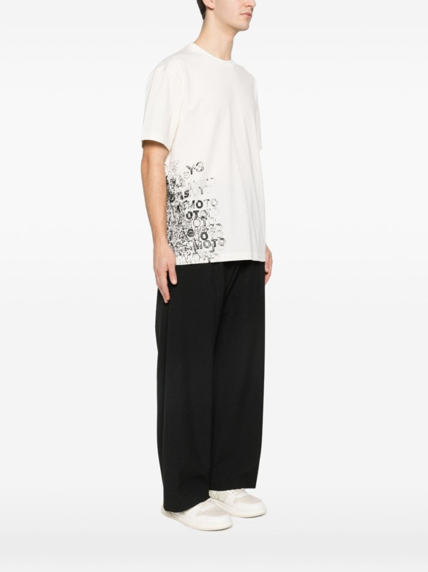 Y-3 Relaxed Fit Cotton T-Shirt With Graphic Print