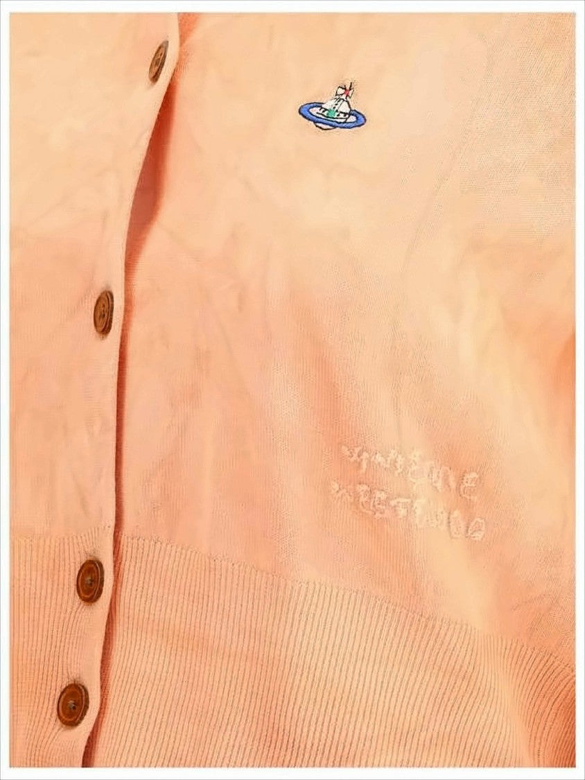 Vivienne Westwood Cropped Cardigan With Button-Down Front And Logo Detail