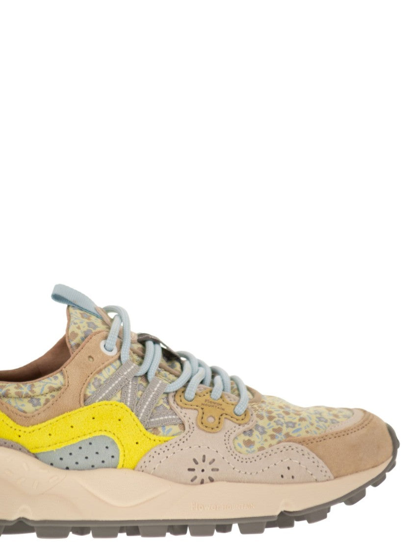 Flower Mountain Yamano 3 - Sneakers In Suede And Technical Fabric