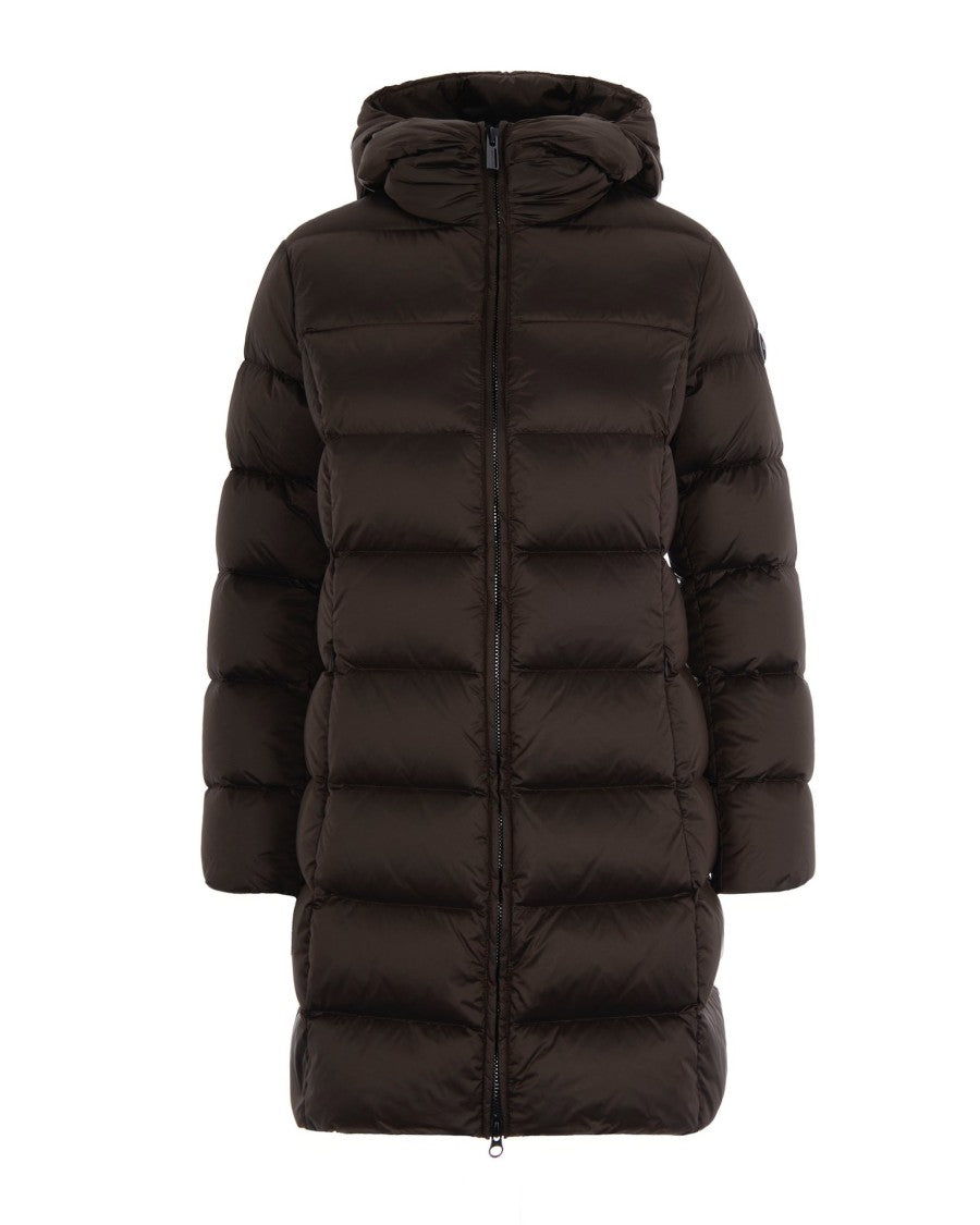 Colmar Originals Long Brown Hooded Down Jacket