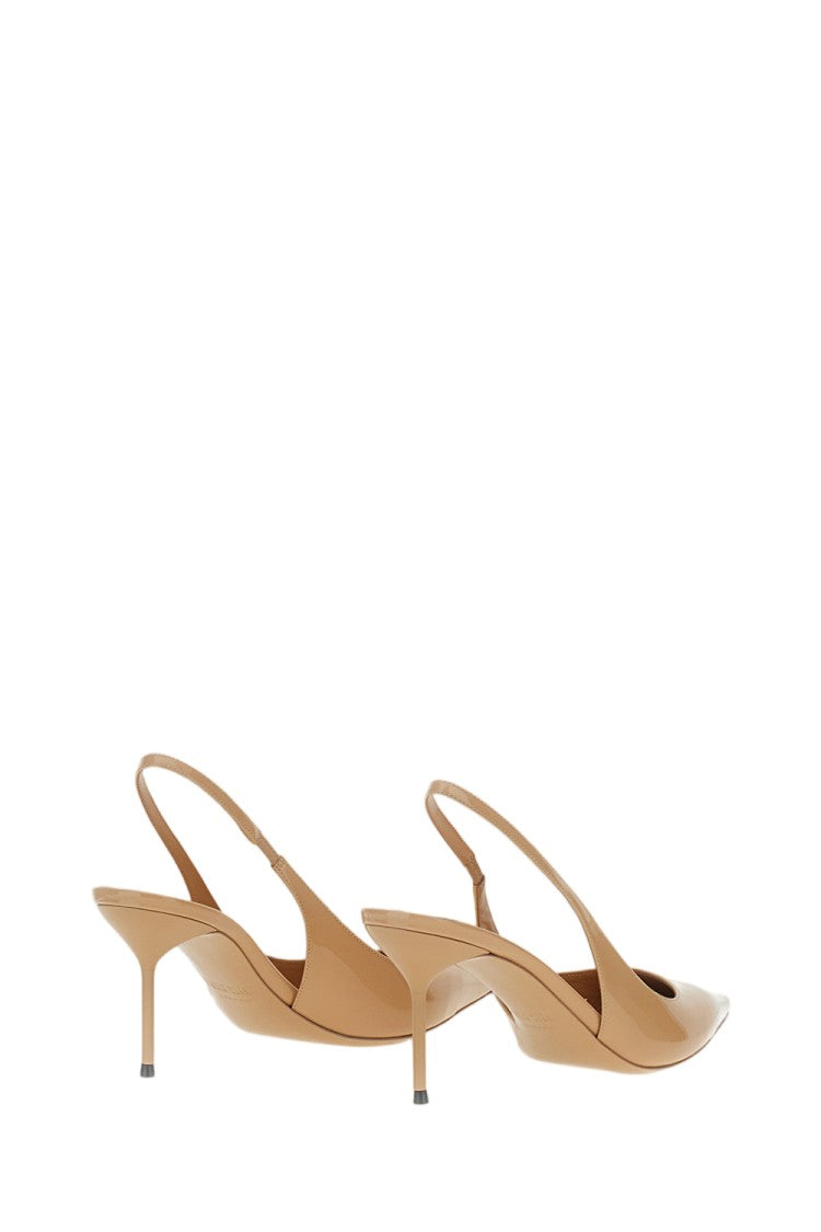 Paris Texas Beige Lidia Patent Leather Slingback Pumps