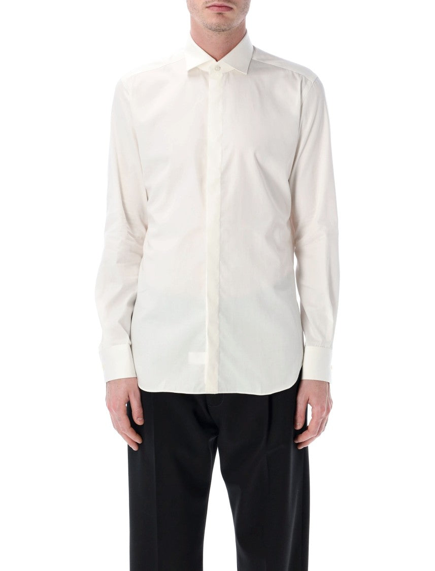 Xacus White Shirt With French Collar
