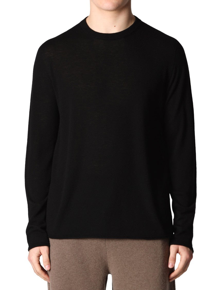 Roberto Collina Merino Wool-Cashmere Crewneck Sweater