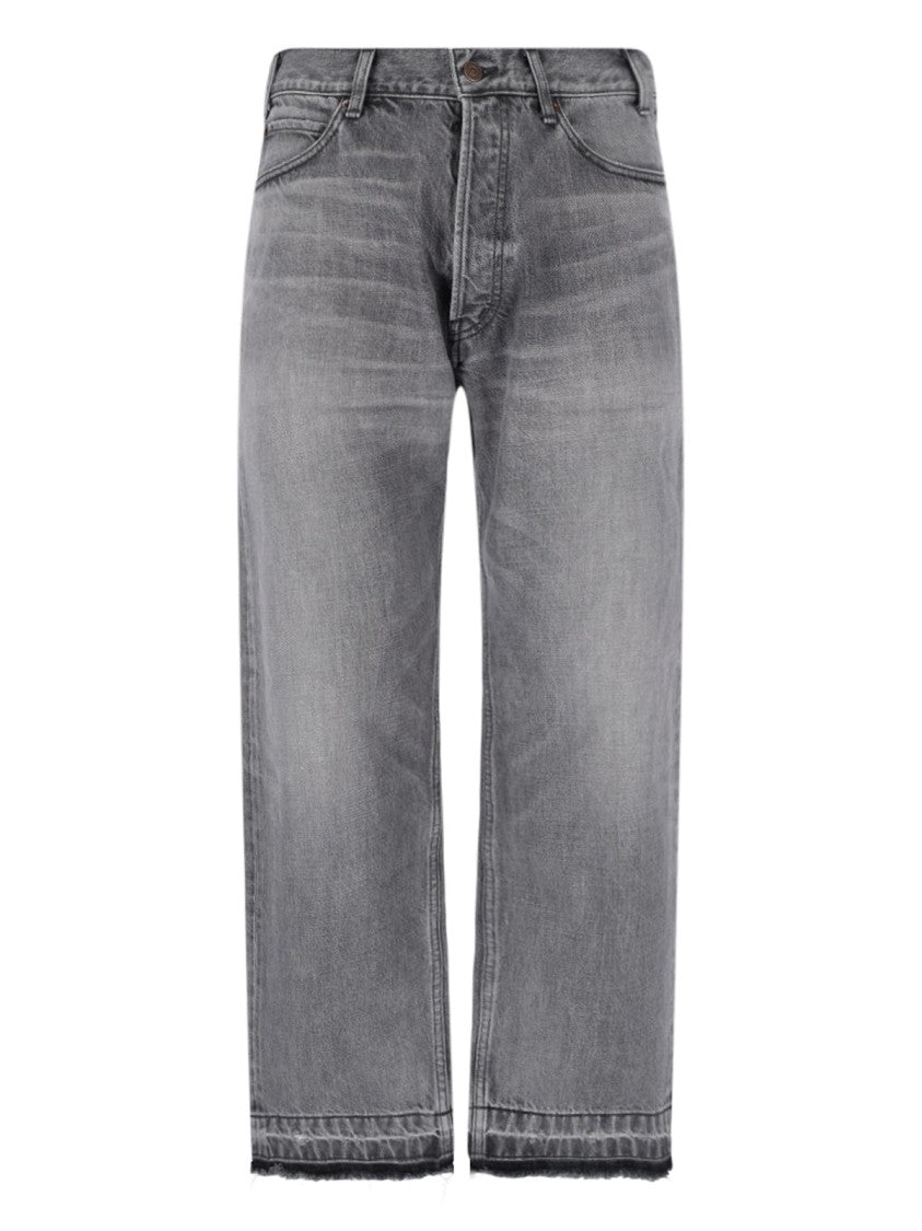 Céline "Wesley" Straight-Leg Jeans Gray