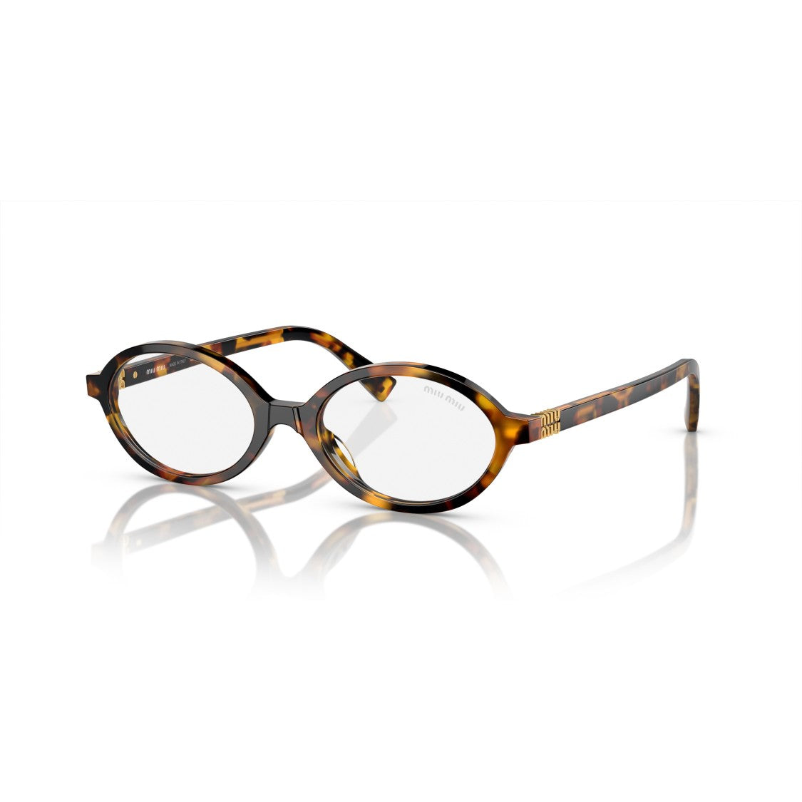 Miu Miu 0Mu 04Zs Tortoiseshell Oval Frame Acetate Eyeglasses