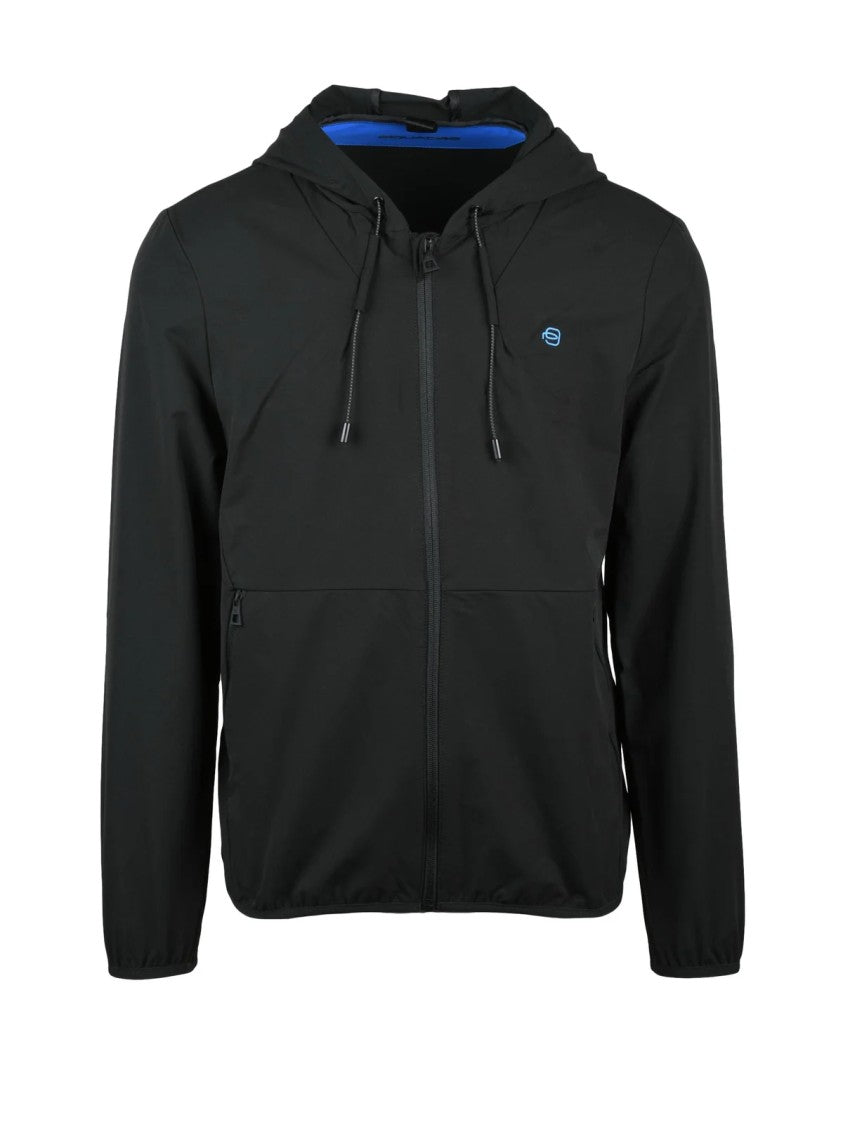 Piquadro Black Polyamide Technical Jacket