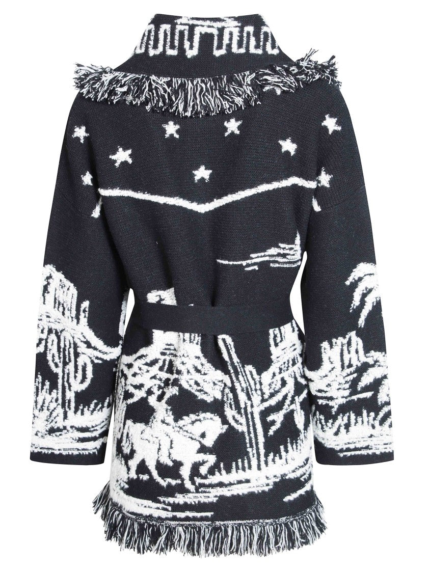 Alanui Canyon Spirit Southwestern Pattern Fringe Cardigan
