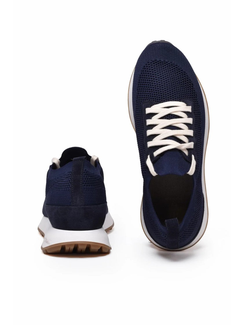 Eleventy Blue Men Fabric Sneakers