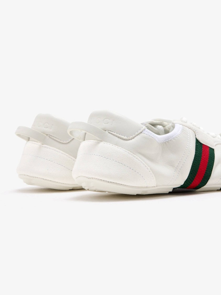 Gucci Low-Profile Suede Sneaker With Striped Detail