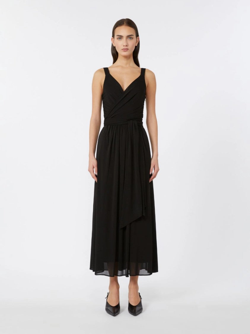 Max Mara Midi Dress With Deep V-Neckline