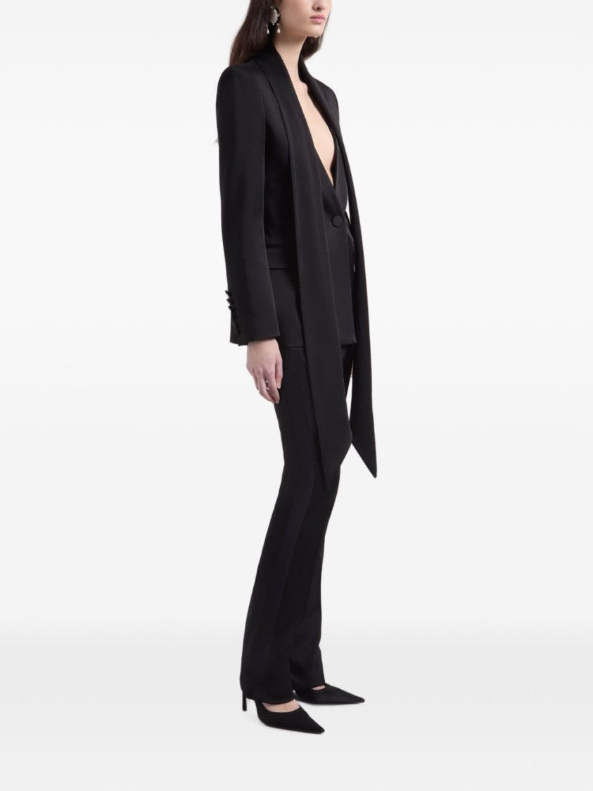 Nina Ricci Tailored Black Trousers With Refined Side Stripe