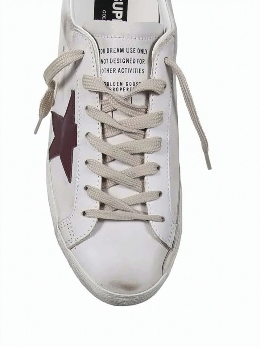 Golden Goose Low-Top Cowhide Leather Sneakers With Vintage Aesthetic