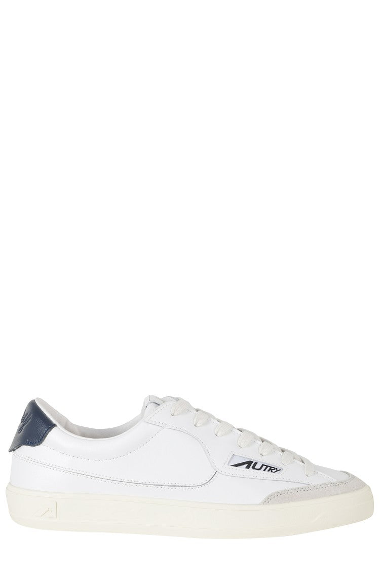 Autry White Windscape Low Canvas Suede Sneakers