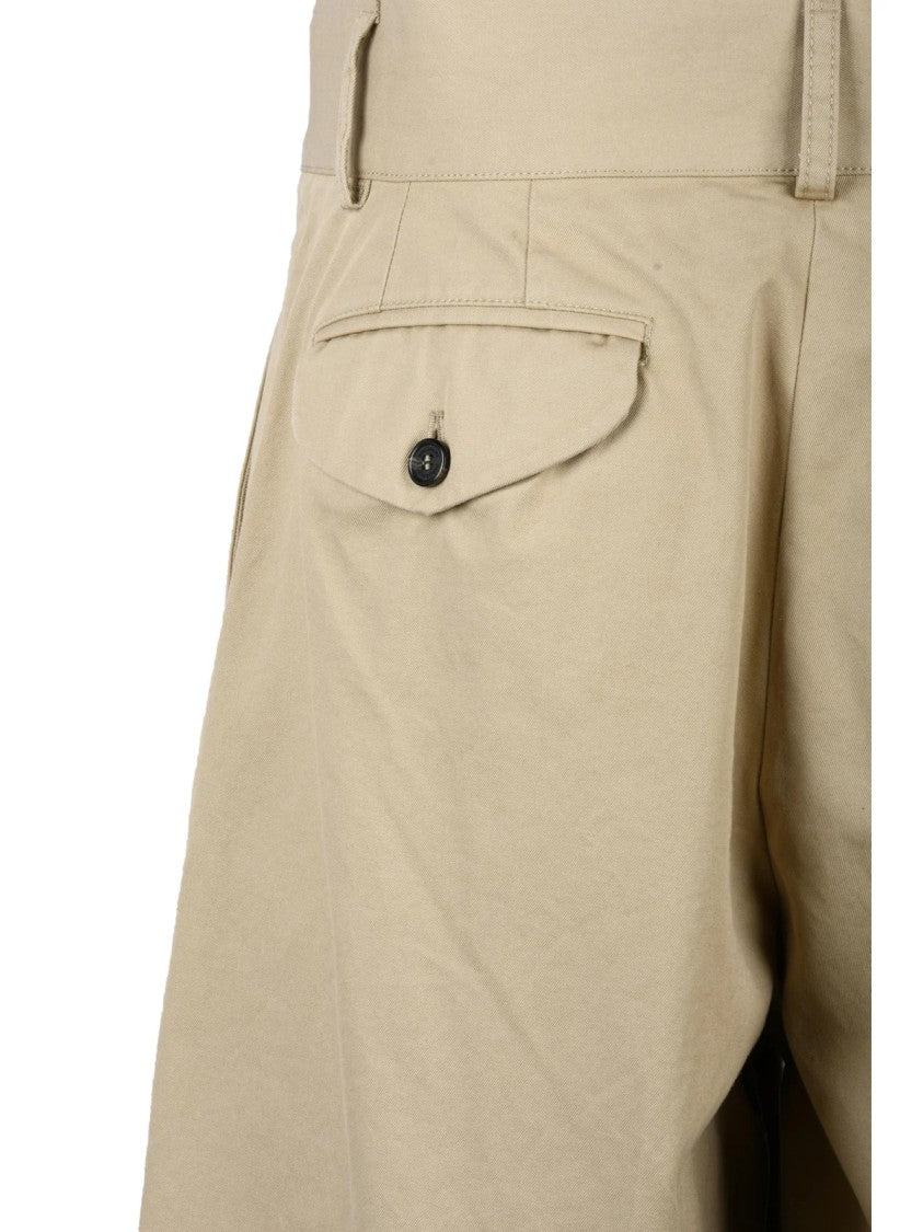 Dsquared2 High-Waisted Chino Trousers - Beige