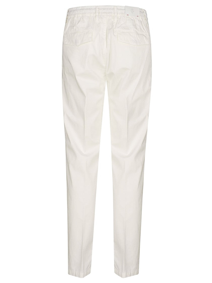 Eleventy Tapered Jogger Trousers In Washed Stretch Cotton