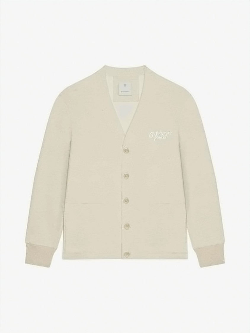 Givenchy V-Neck Button-Down Cardigan With Ribbed Cuffs By Givenchy