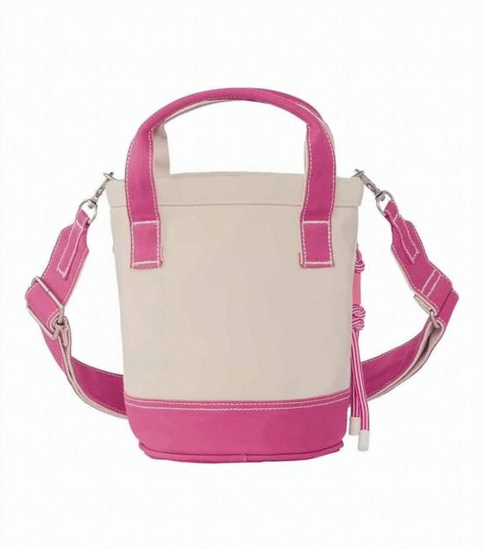 Onitsuka Tiger Compact Cotton Tote Bag With Pink Accents