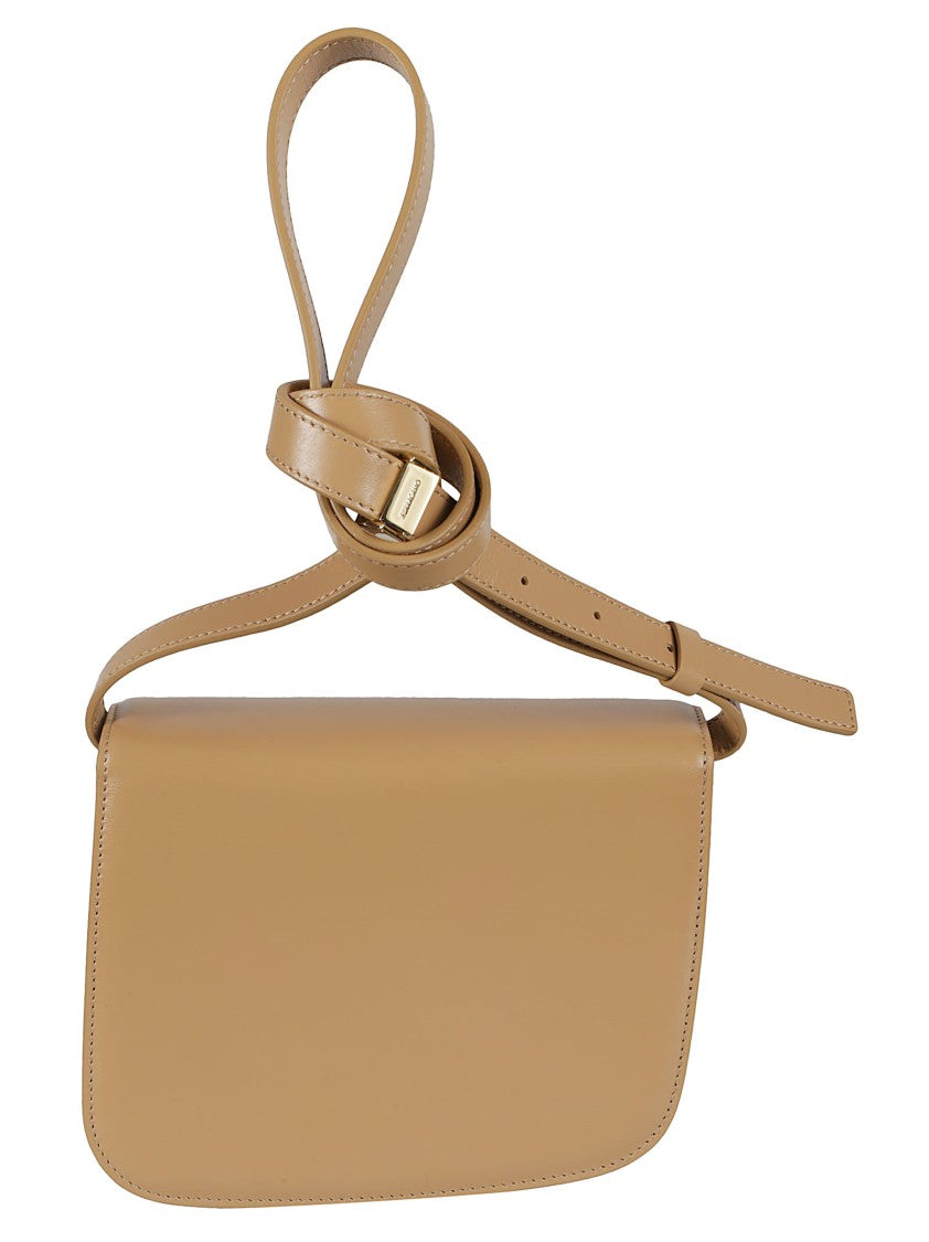 Ferragamo Structured Shoulder Bag With Gold-Tone Clasp