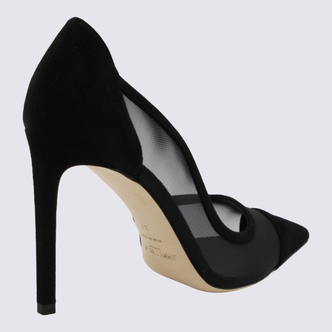 Jimmy Choo High-Heeled Pump With Transparent Mesh Panels