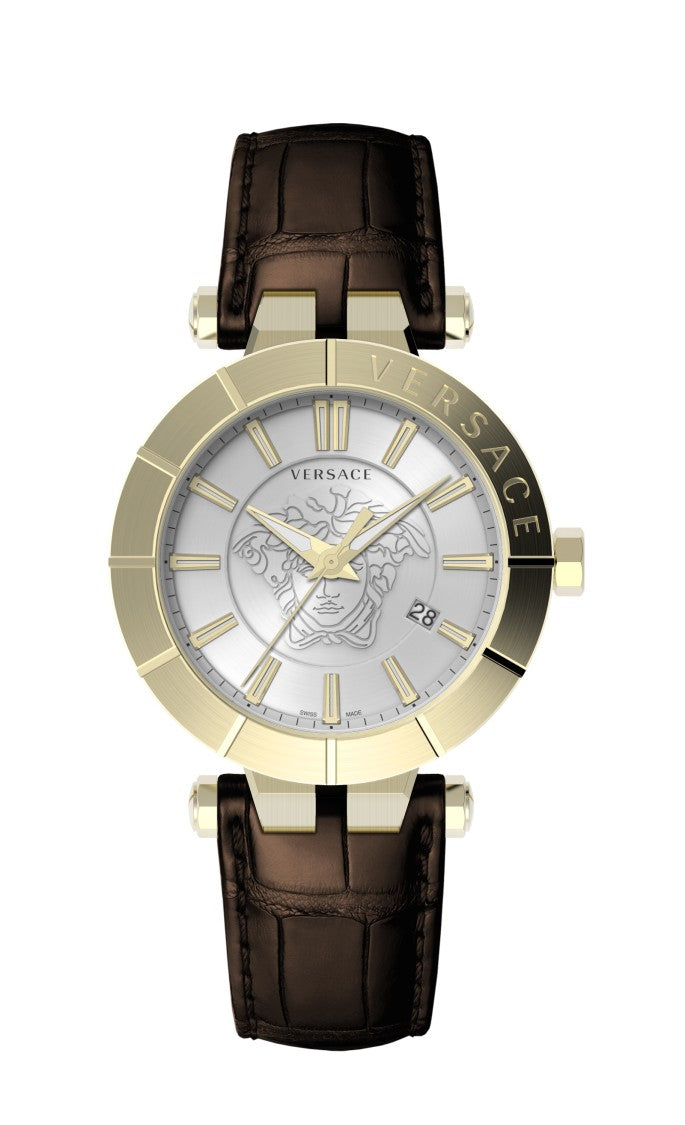 Versace Gold-Toned Stainless Steel Versace V-Race Watch With Sapphire Crystal