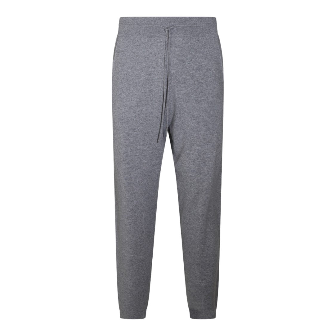 Malo Heathered Grey Drawstring Relaxed Straight-Leg Pants