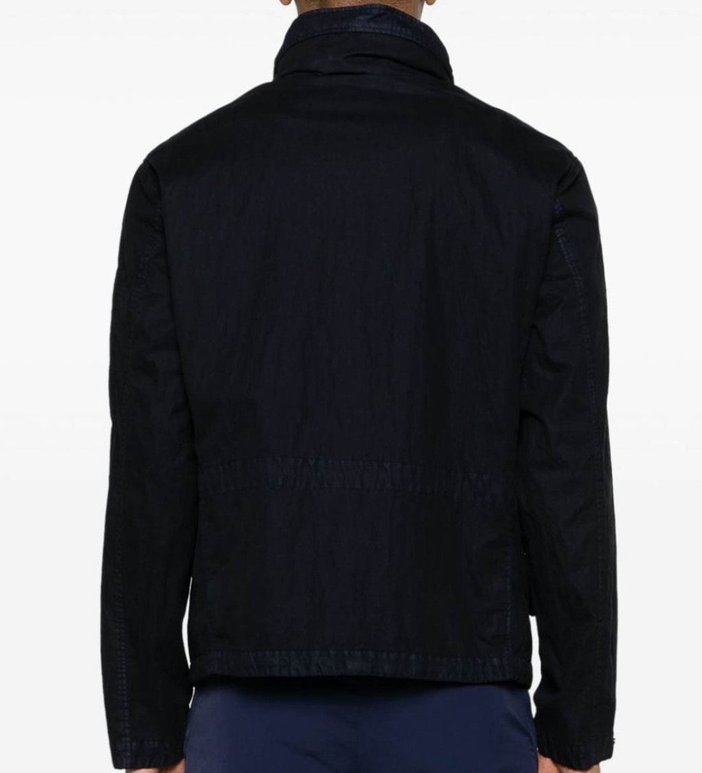 C.P. Company High-Collar Utility Jacket With Distinctive Chest Pocket
