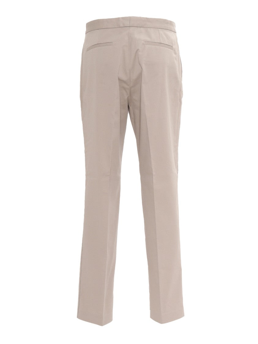 Fabiana Filippi Cotton Gabardine Regular Fit Trousers With Filo Diamante