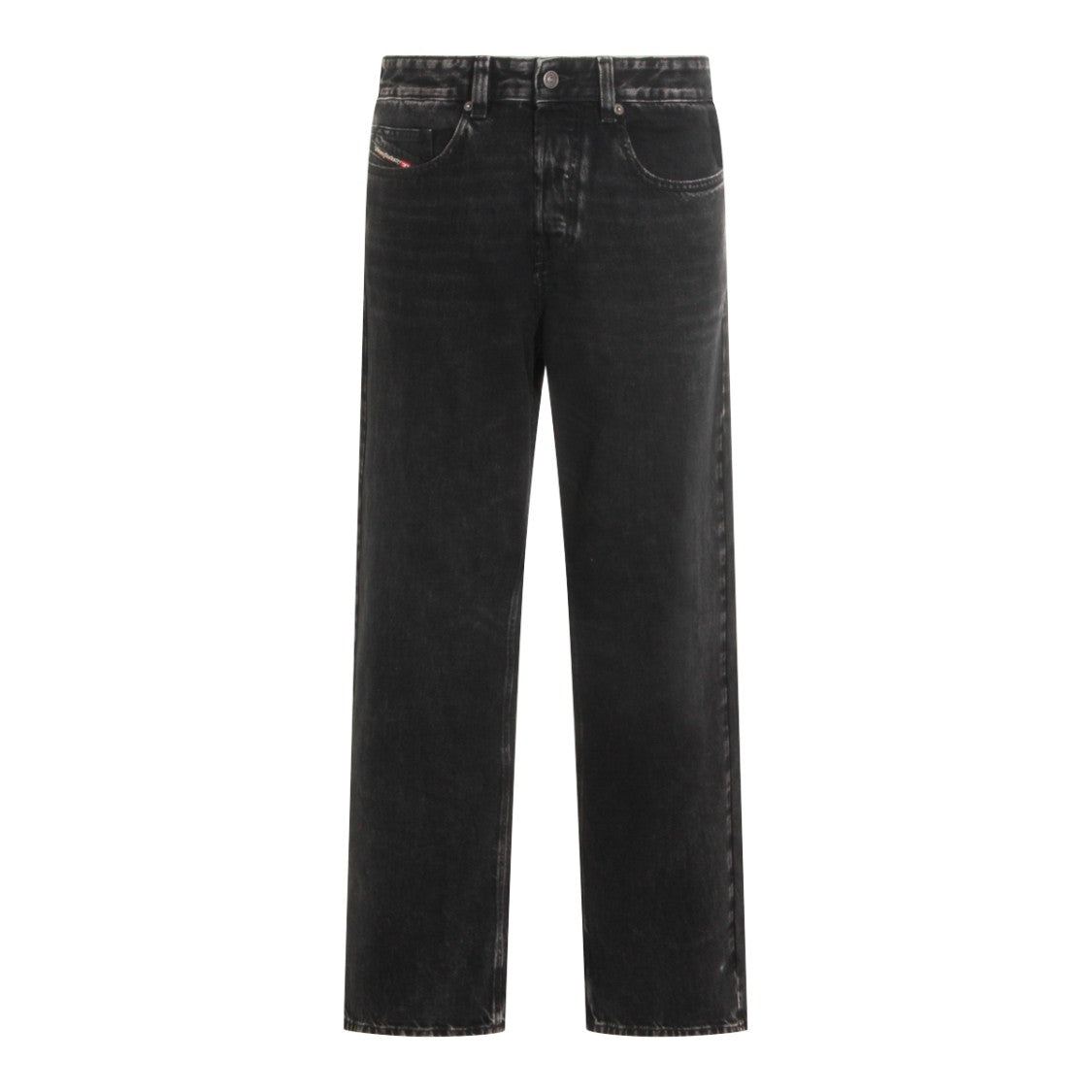 Diesel Wide-Leg Black Denim Jeans With Classic Five-Pocket Design