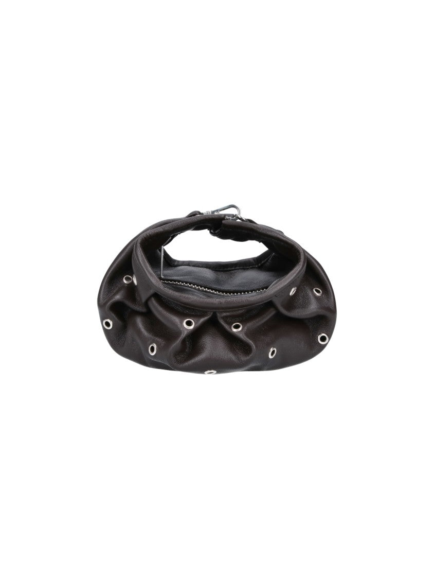 Gimaguas Brown Pulsera Slouchy Eyelet Shoulder Bag