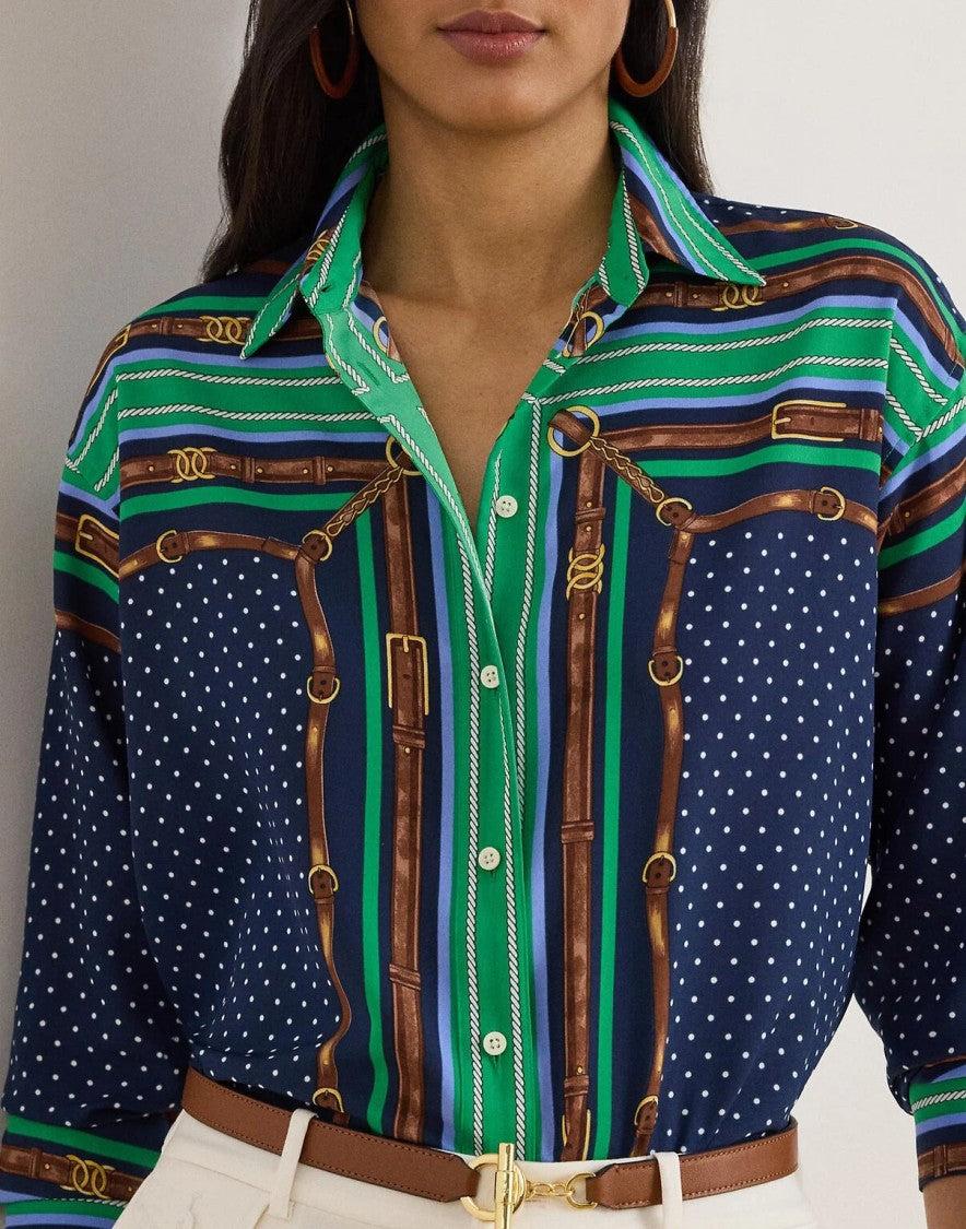 Lauren Ralph Lauren Kotta Long Sleeve Button Front Shirt