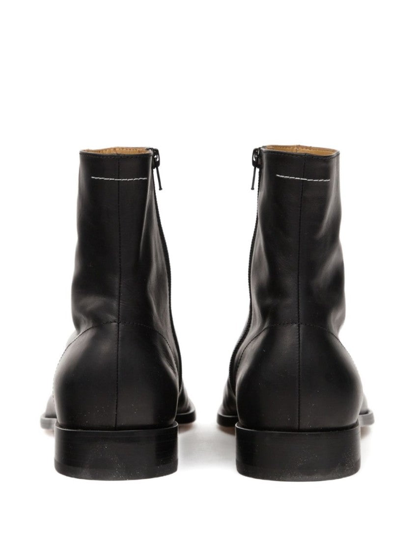 Mm6 By Maison Margiela Black Ankle Boots With Pointed Toe