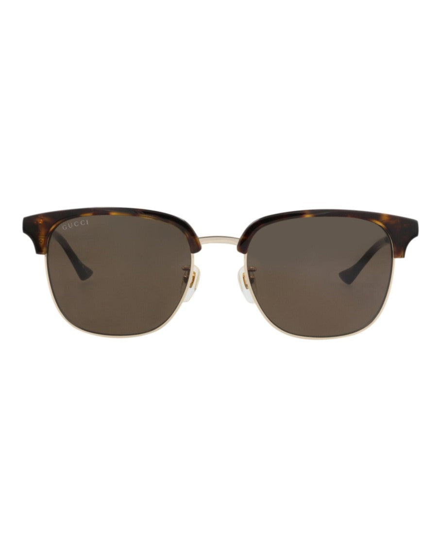 Gucci Square-Frame Metal Sunglasses