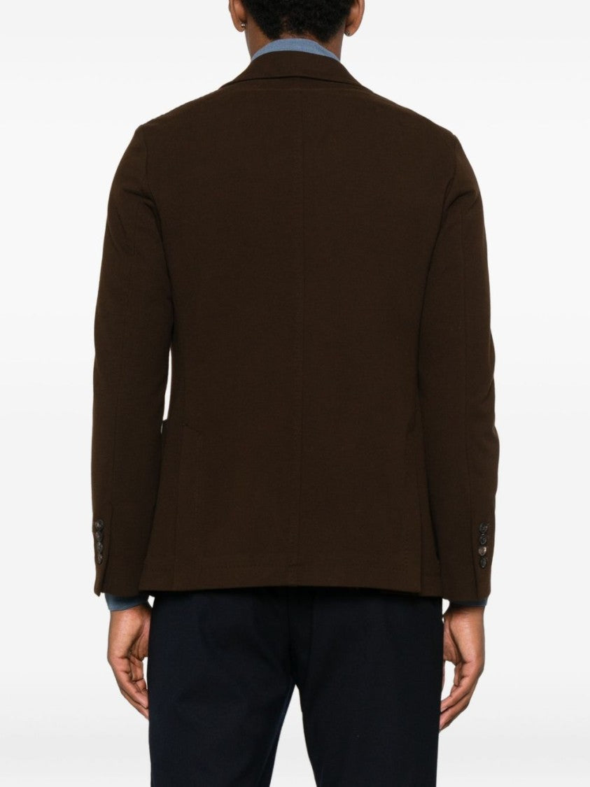 Circolo 1901 Tailored Brown Blazer With Two-Button Closure And Notch Lapels