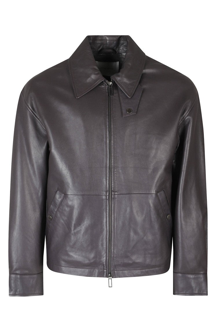 Paolo Pecora Dark Brown Slim Fit Suede Biker Jacket