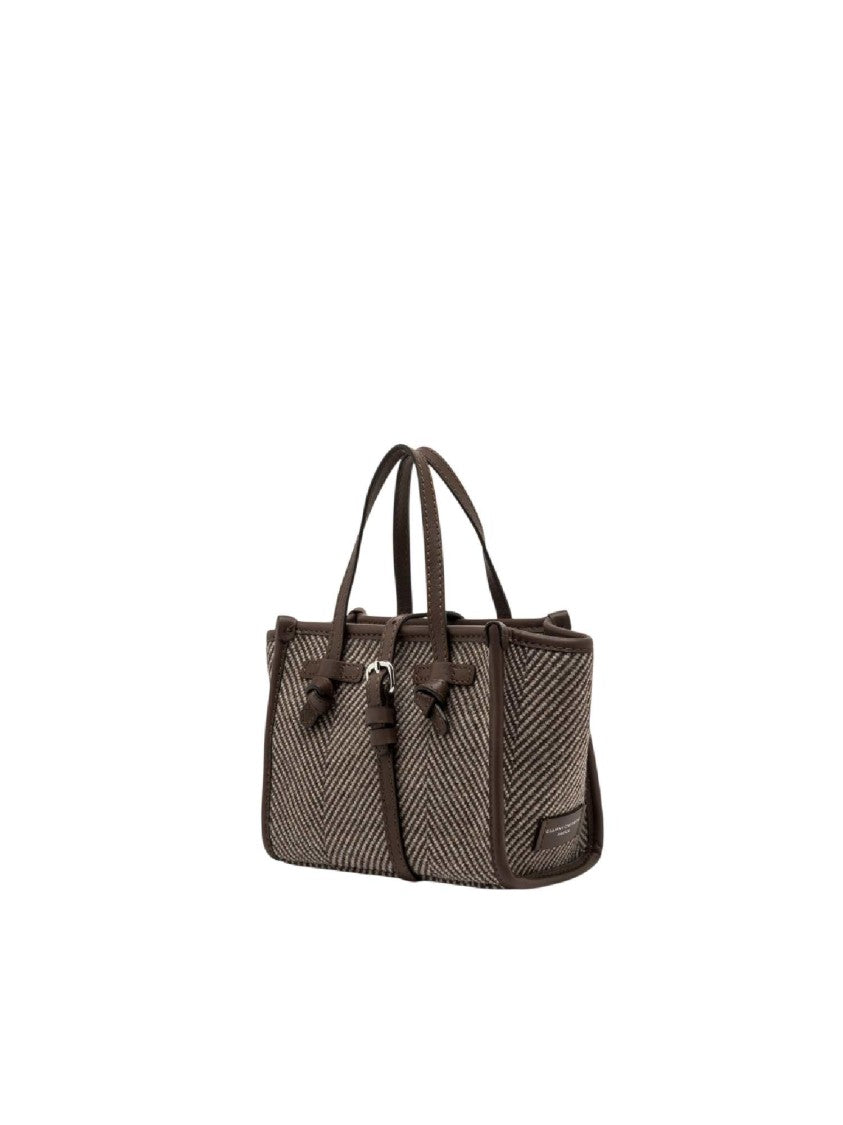 Gianni Chiarini Daino Chevron Fabric Leather Tote Bag
