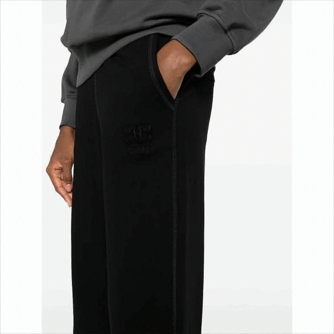 Ganni Relaxed-Fit Jogger Pants In Soft Organic Cotton