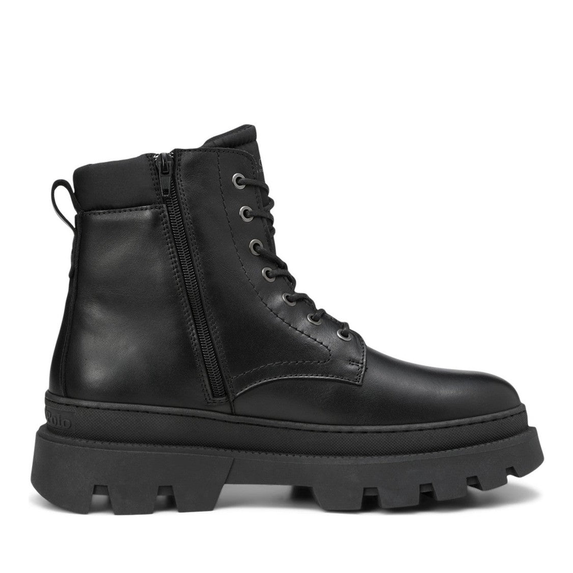 Marc O'polo Black Isak 9A Leather Lace-Up Side Zip Boots