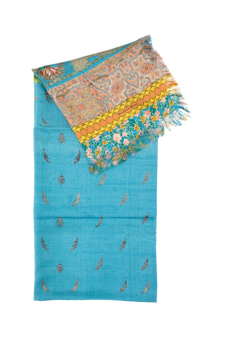 Pierre-Louis Mascia Multicolor Graphic Print Silk Scarf