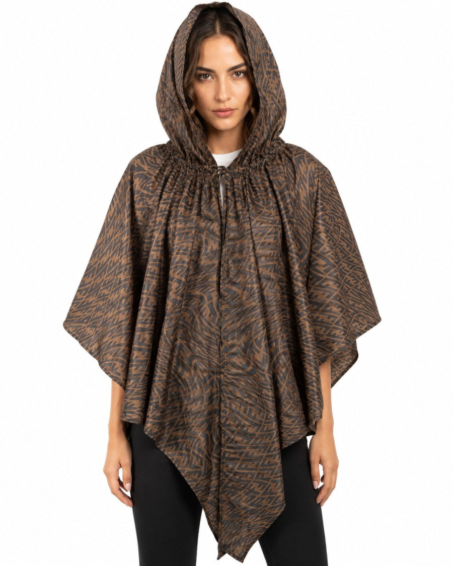 Fendi Green Ff Vertigo Nylon Hooded Poncho