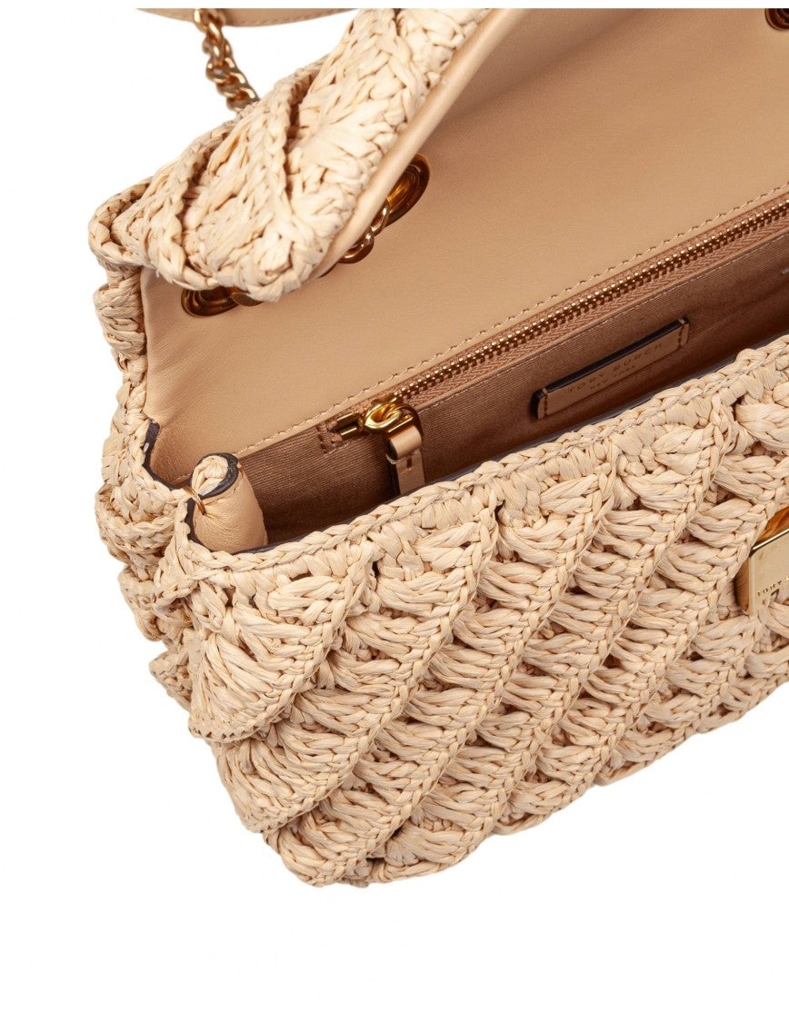 Tory Burch Kira Woven Small Convertible Shoulder Bag