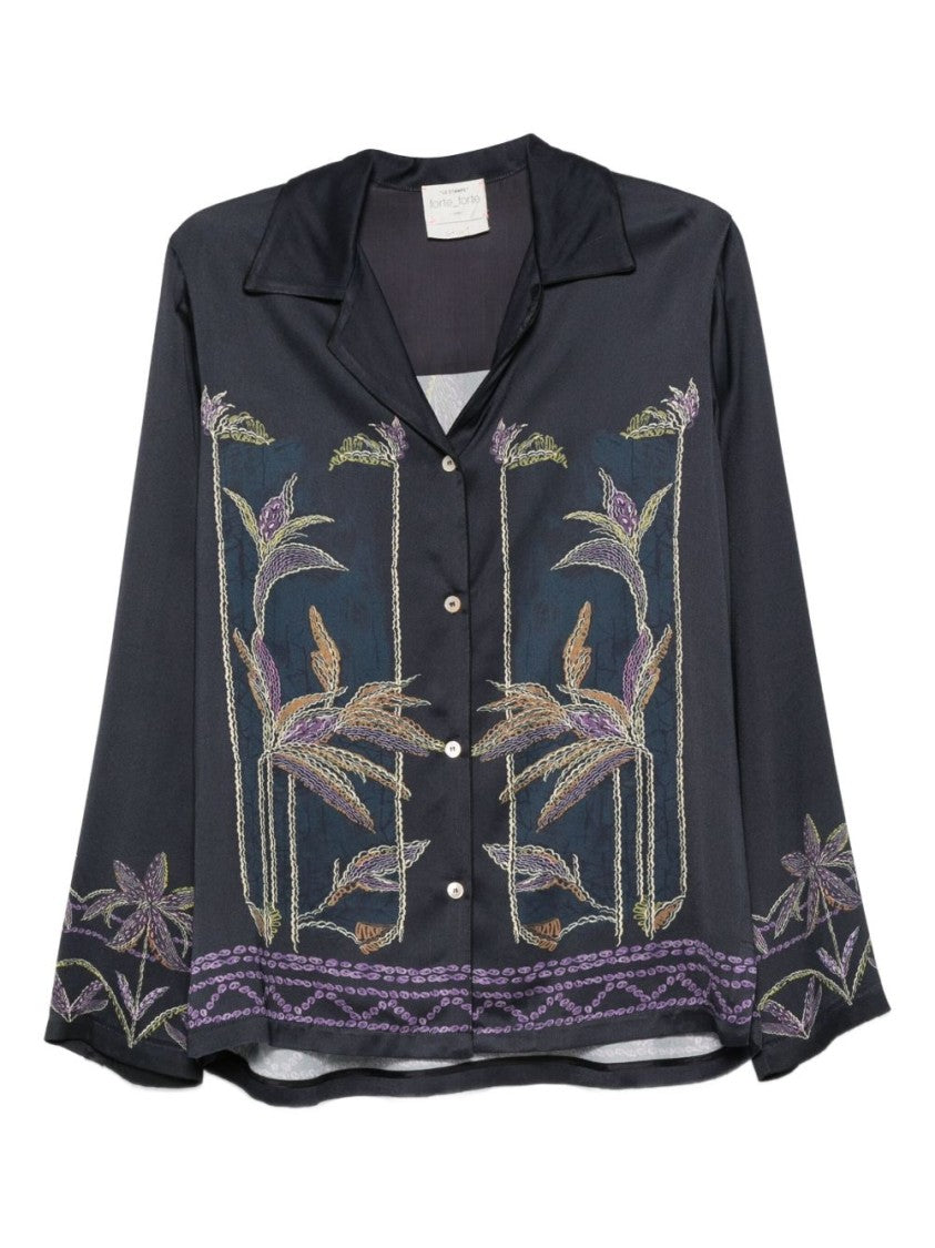Forte Forte Relaxed Fit Shirt With Floral Embroidery