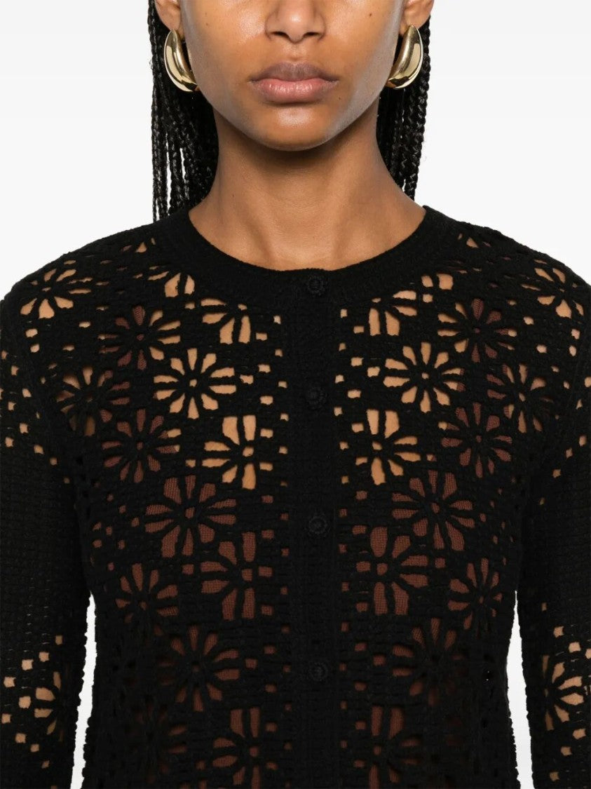 Twin-Set Cropped Black Cardigan