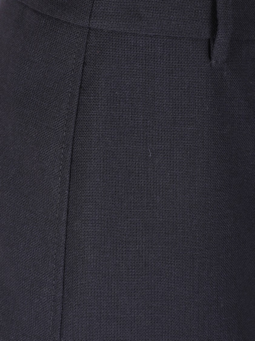 Prada Tailored Mini Skirt With Front Pleat