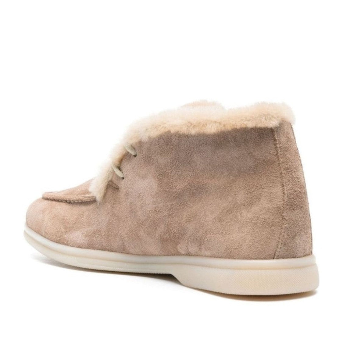 Casadei Brown Antilope Plush Wool Lining Rhinestone Suede Ankle Boots