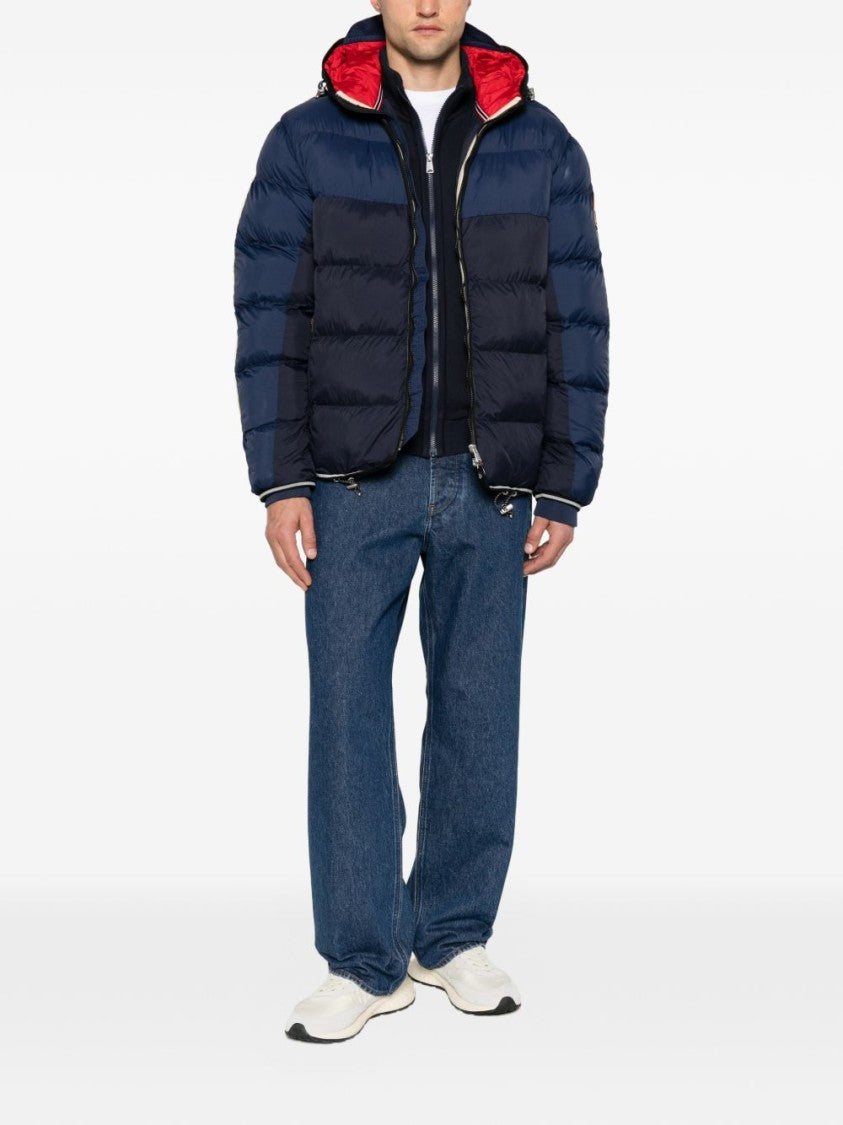 Napapijri Color-Block Puffer Hooded Logo Jacket