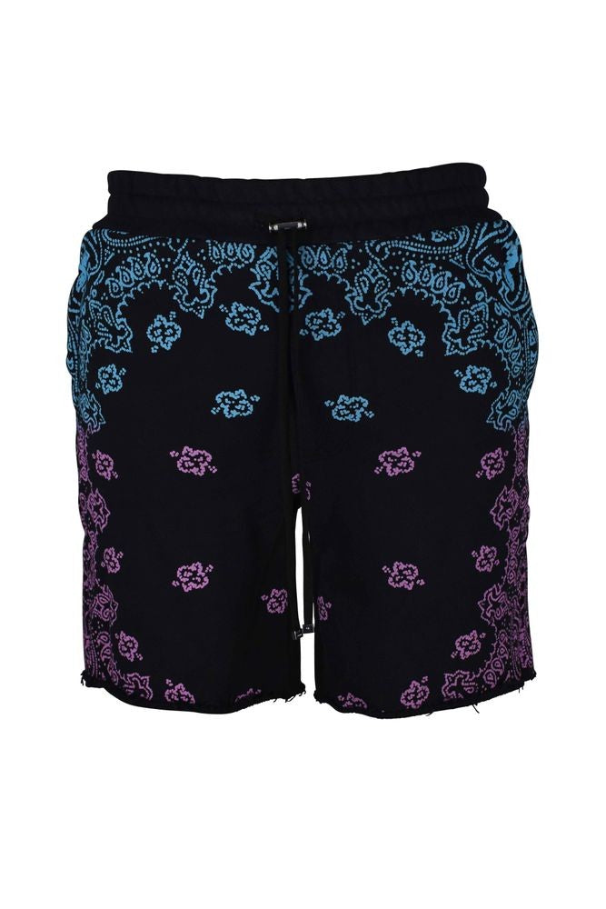 Amiri Bandana-Print Cotton Shorts With Drawcord Waistband