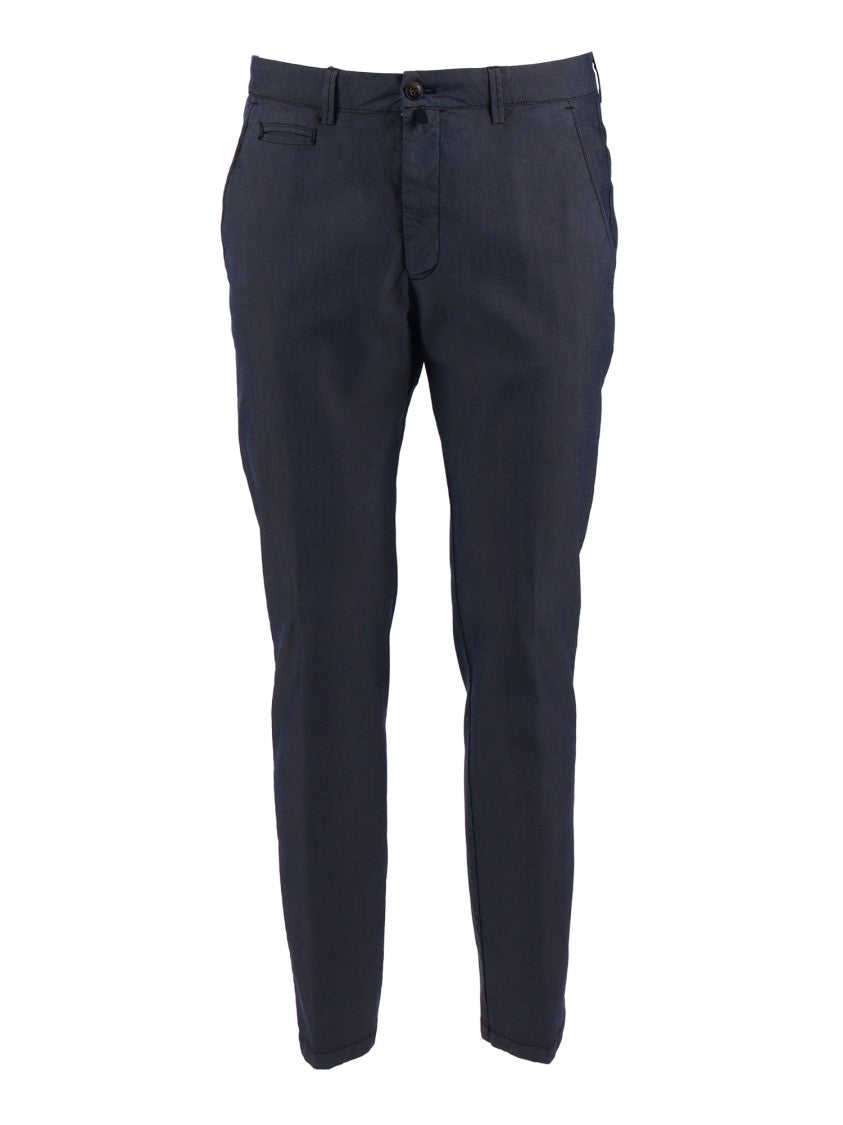Briglia Tailored Slim Fit Textured Straight-Leg Pants